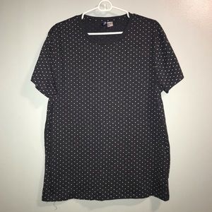 Navy blue polka dot t-shirt